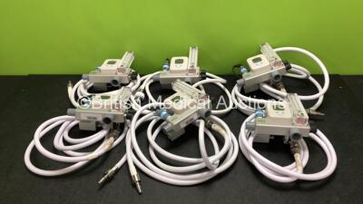 6 x Max Venturi High Flow Oxygen Blenders with Hoses (4 x Power Up, 2 x No Power)