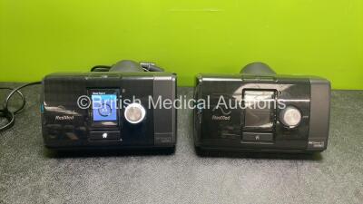 2 x Resmed Airsense 10 Autoset CPAP Units with 1 x AC Power Supply (Both Power Up) *SN 23152001437, 23182801998*