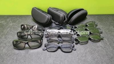 Job Lot of 3D GLasses Including 9 x Real 3D, 2 x Panasonic and 1 x Karl Storz