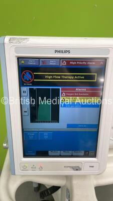 Philips Respironics V60 Ventilator Software Version 3.00 on Stand - Total Power on Hours 17919 with Hose (Powers Up) *S/N 100164088* - 3