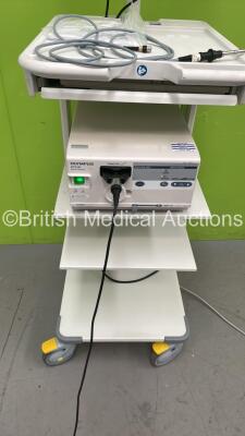 Olympus Stack Trolley with Advan Monitor, Olympus OTV-SI Digital Processor and Olympus OTV-S7 Camera Head (Powers Up - Missing Trolley Rear Cover) *S/N 7867173* - 5