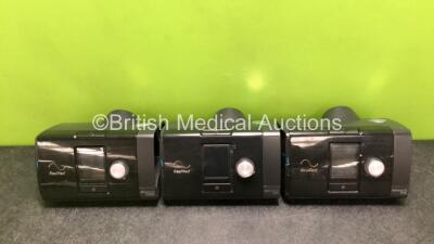 Job Lot Including 2 x ResMed AirSense 10 Elite CPAP Units and 1 x ResMed AirSense 10 Autoset CPAP Unit with 2 x Power Supplies (All Power Up with Missing Humidifier Chambers) *SN 23203473852 / 23183495956 / 23202746322*