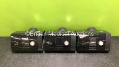 3 x ResMed AirSense 10 Autoset CPAP Units with 2 x Power Supplies (All Power Up, 2 x Missing Humidifier Chambers) *SN 23192829858 / 23192829840 / 23192987263*