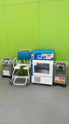 Mixed Lot Including 1 x AirSep Newlife Oxygen Concentrator (Powers Up), 1 x Labcold Incubator (Powers Up), 1 x Wheelchair Commode and 1 x Airsep Newlife Elite Oxygen Concentrator (Powers Up) *S/N N5021177 / 930803*