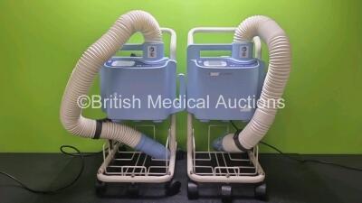 2 x Covidien Warm Touch Units with Hoses and Stands (Both Power Up)