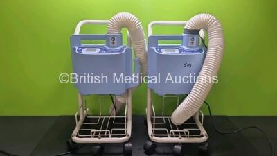 2 x Covidien Warm Touch Units with Hoses and Stands (Both Power Up)