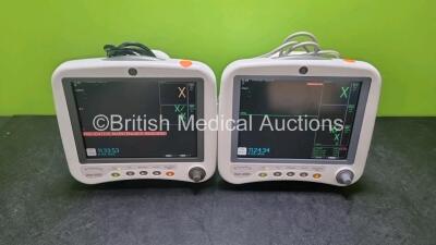 2 x Dash 4000 Patient Monitors (Both Power Up) Including ECG, CO2, NBP, Temp/CO, SpO2, BP1/3 and BP2/4 Options *SN AAB04377337GA / SBG05411759GA*