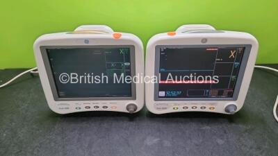 2 x Dash 4000 Patient Monitors (Both Power Up, 1 x Does Not Boot Up) Including ECG, CO2, NBP, Temp/CO, SpO2, BP1/3 and BP2/4 Options *SN SD009037413GA*