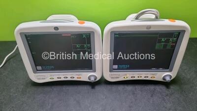 2 x Dash 4000 Patient Monitors (Both Power Up) Including ECG, CO2, NBP, Temp/CO, SpO2, BP1/3 and BP2/4 Options *SN S8G05370245GA / NA*