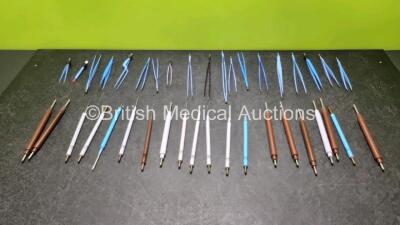 Job Lot of Diathermy Forceps and Diathermy Rods