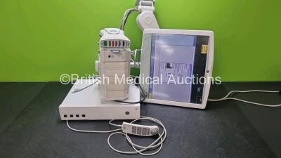 GE Carescape B850 Monitoring System Including 1 x D19KT Display / Monitor, 1 x GE Dinamap Ref 2016793-002 Patient Data Module Including ECG, Temp/CO, P1/P3, P2/P4, SpO2 and NIBP Options 1 x F5-01 Module Rack with 5 x Blank Modules and 1 x GE USB Remote (P