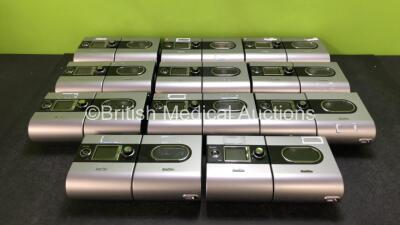 11 x ResMed S9 Autoset CPAP Units with 11 x H5i Humidifiers and 11 x Power Supplies (Untested)