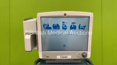 Drager Fabius Tiro Anaesthesia Machine Software Version 3.37B- Total Running Hours 2350 - Total Ventilator Hours 30 with GE Carescape B650 Monitor and Hoses (Powers Up) *S/N ASEH-0199* - 2