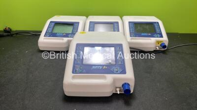 4 x B&D Electromedical Nippy 3+ Ventilators (2 Power Up, 1 with Faulty Screen, 2 No Power) *GL*