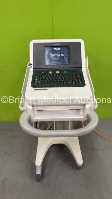 Philips PageWriter TC30 ECG Machine on Stand (Powers Up - Damage to Plastic Trim - See Pictures) *S/N USN1104267*