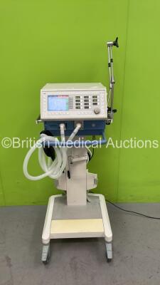 Drager Evita 2 Dura Ventilator on Stand Software Version 04.26 - Running Hours 137114 with Hoses (Powers Up) *S/N ARNH-0052*