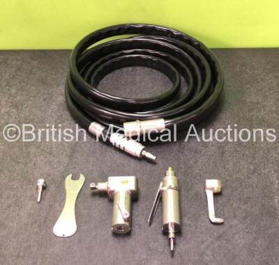 Job lot Including 1 x Aesculap GA200 Pneumatic Motor, 1 x Aesculap GB137 Handpiece, 1 x Aesculap GA468 Hose and Accessories