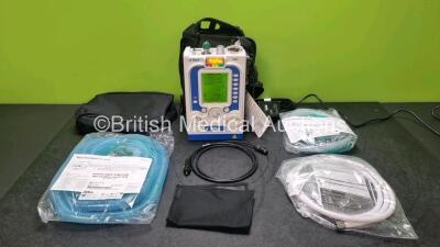 Zoll Z-Vent 731 Series Ventilator *Mfd 2019* Hour of Operation - 5 Minutes, EMV Version 05.22.00, SPM Version 05.22.00 (Powers Up , In Excellent Condition) In Case with, 1 x AC Power Supply, 1 x DC Power Supply, 1 x Hose and 2 x Wye Ventilator Circuits *