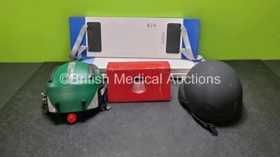 Job Lot Including 3 x Loco 037 Ultra Transfer Slides, 2 x Ambulance Safety Helmets and 1 x Foam Head Block