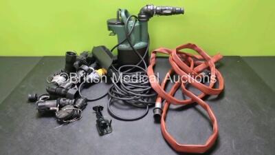 DAB Verty Nova 400 Drainage Pump with Hose and Connections in Case with 3 x Bags