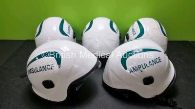 5 x Ambulance Safety Helmets