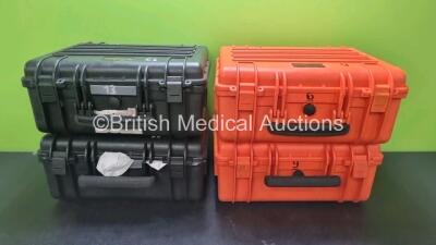 11 x Explorers Cases (4 x Black, 7 x Orange) *4 x Only In Photo* **cage**