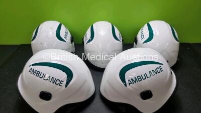 5 x Ambulance Safety Helmets