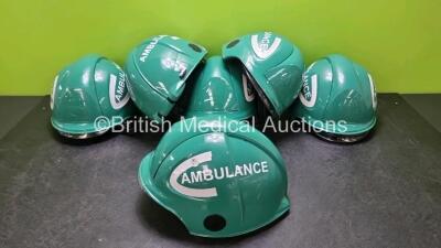 6 x Ambulance Safety Helmets