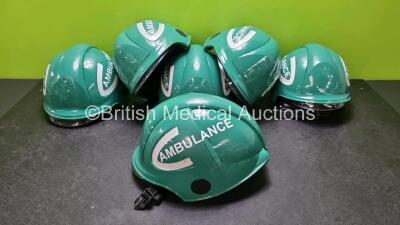 6 x Ambulance Safety Helmets