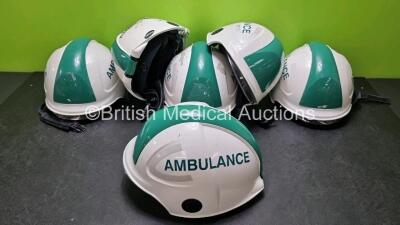 6 x Ambulance Safety Helmets