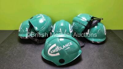 6 x Ambulance Safety Helmets