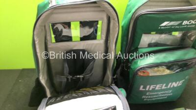 2 x BOC Lifeline Emergency Resuscitation Equipment Bags with Masks and Tubing - 6