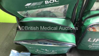 2 x BOC Lifeline Emergency Resuscitation Equipment Bags with Masks and Tubing - 7