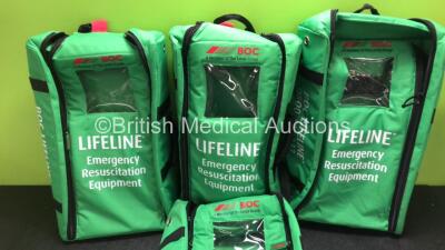 4 x BOC Lifeline Emergency Resuscitation Equipment Bags *Stock Photo* - 2