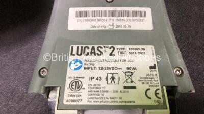 Lucas 2 Vascular Compression Pump *Mfd 2015* with 1 x Battery and 1 x Lucas 2 Back Plate in Carry Case (Powers Up) *SN 3015C821* - 8