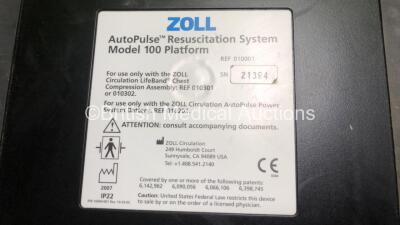 Zoll Autopulse Resuscitation System Model 100 *Mfd 2007* (Untested Due to No Battery) *SN 21394* - 4