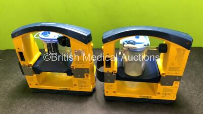 2 x Laerdal LSU Suction Units with Cups and 1 x Battery (1 x Powers Up, 1 x Draws Power) *SN 78101577938 / 78251357871* - 4