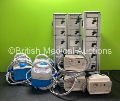 Mixed Lot Including 4 x Gaymar T/Pump Professional Heat Therapy Pumps and 3 x Gaymar T/Pump Pumps and 4 x CareFusion Alaris Gateway Workstations