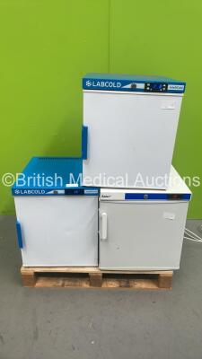 2 x Labcold IntelliCold Medical Fridges (Both Power Up) and 1 x Lec+ Medical Fridge (Powers Up - Unable to Open Door) *S/N 18800899 2000285 / 19800899 3000029*