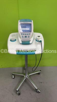 Verathon BladderScan BVI 9400 Bladder Scanner Part No 0570-0190 with Transducer and Battery on Stand (Powers Up) *S/N B4009377*