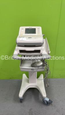 Philips PageWriter Trim II ECG Machine on Stand with 10 Lead ECG Leads (Powers Up)