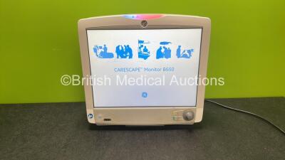 GE Carescape B650 Patient Monitor *Mfd 2018* (Powers Up) *SN SQC18030152HA*