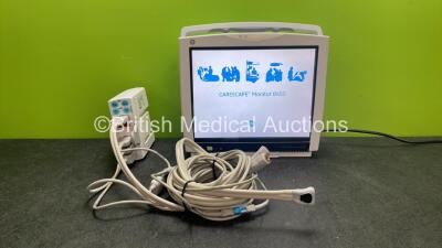 GE Carescape B450 Patient Monitor *Mfd 2015* with 1 x GE Type E-PSMP-OO Module Including ECG, SpO2, T1, T2, P1, P2 and NIBP Options with NIBP Hose, 1 x Temp Lead, 1 x SpO2 Lead and 1 x ECG Trunk Lead (Powers Up) *SN 7217129, SJA15262150HA*