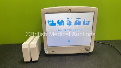 GE Carescape B650 Patient Monitor *Mfd 2018* with 2 x GE Type M1024982 Modules (Powers Up) *SN SQC17480163HA*