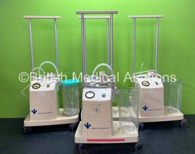 4 x Therapy Equipment Ltd Suction Units with 3 x Cups (All Power Up, 2 Missing Lids)