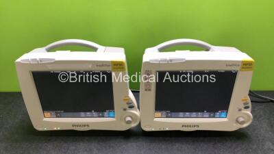 2 x Philips IntelliVue MP30 Patient Monitors (Both Power Up) *SN DE72888510 / DE72888524*