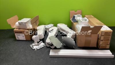 Mixed Lot Including 3 x GCX Monitor Arms, 2 x Philips REF 866336 Thermal Array Recorder Modules, 2 x CIM Support Pivot Arms and 5 x CIM Medical Vertical Wall Channels