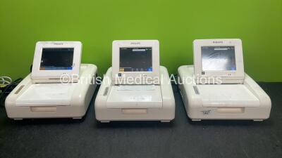 3 x Philips Avalon FM30 Fetal Monitors Including NBP and SpO2 Options (All Power Up)