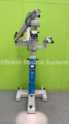 Zeiss OPMI CS-XY Dual Operated Surgical Microscope with 2 x Binoculars, 4 x 12,5x Eyepieces on Zeiss S4 Stand (Powers Up with Good Bulb)