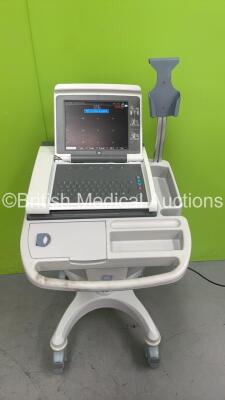 GE MAC 5500 ECG Machine on Stand (Powers Up - Damage to Machine - See Pictures) *S/N SCD09065466PA*